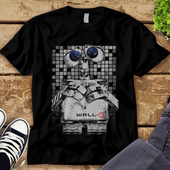 Disney Wall-E Tile Portrait Graphic Unisex Tee Adult T-shirt Kid Shirt - Picture 1 of 2